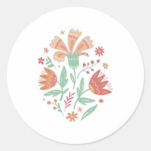 Wildblumen Runder Aufkleber