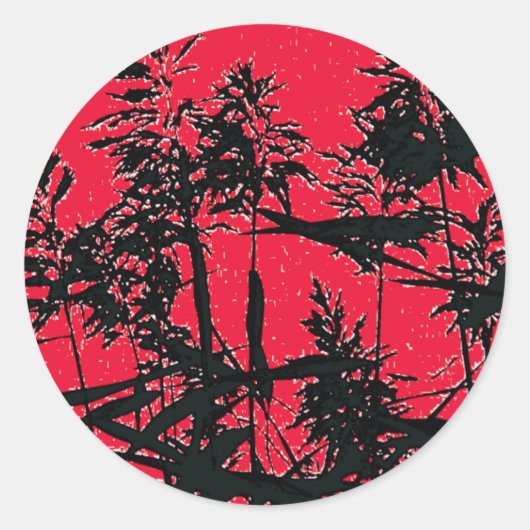 WILDBLUMEN RUNDER AUFKLEBER (Vorderseite)