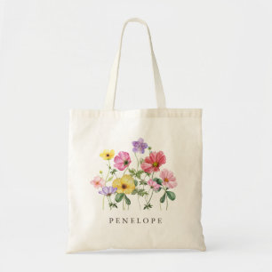 Wildblumen-Rustikal-Chic-Floral-Boho-Brautjungfern Tragetasche