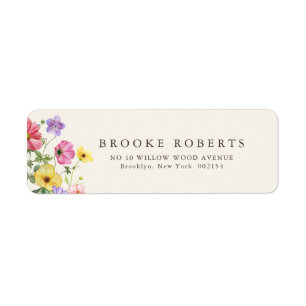 Wildblumen-Rustikal-Chic-Floral-Boho-Land-Adresse