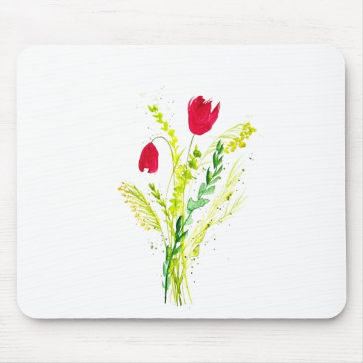 Wildblumen Rustikal Mousepad (Vorne)
