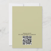 Wildblumen Rustikale Elegante Budget QR-Code-Hochz Einladung (Rückseite)