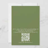 Wildblumen Rustikale Elegante Moderne QR-Code-Hoch Einladung (Rückseite)