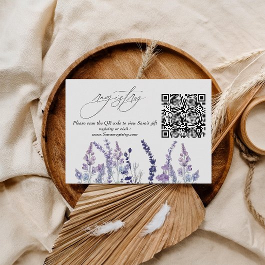 Wildblumen-Rustikale-Hochzeitsdusche Begleitkarte