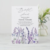 Wildblumen-Rustikale-Hochzeitsdusche Einladung (Stehend Vorderseite)