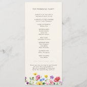 Wildblumen Rustikaler Boho Blumen Hochzeit im Land Programm (Rückseite)