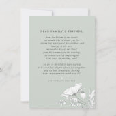 Wildblumen Sage Elegant Wedding Danke Foto (Rückseite)