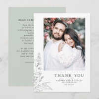 Wildblumen Sage Elegant Wedding Danke Foto