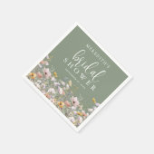 Wildblumen-Sage-Grün-Brautjungfernparty Serviette (Ecke)