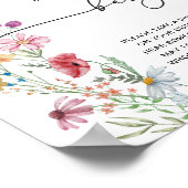 Wildblumen sagen kein Baby Poster (Ecke)