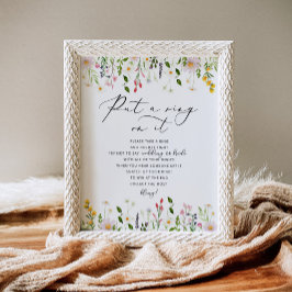 Wildblumen sagen nicht "Braut-Brautparty-Plakat" Poster