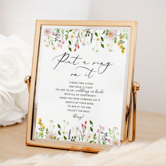 Wildblumen sagen nicht "Braut-Brautparty-Plakat" Poster