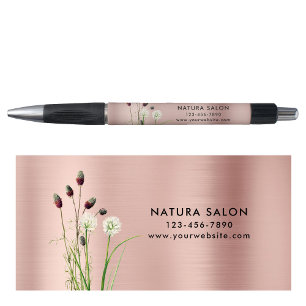 Wildblumen Salon Business Werbeaktion Rose Gold Kugelschreiber