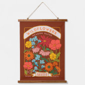 Wildblumen Samenverpackung Wandteppich Mit Holzrahmen (Vorderseite)