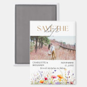 Wildblumen Save the Date Hochzeit Magnet (Vorderseite/Rückseite)
