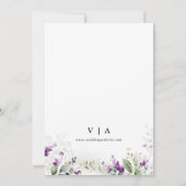 Wildblumen Save the Date mit Foto-Flachkarte (Rückseite)