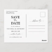 Wildblumen Save the Date mit Foto Postkarte (Rückseite)