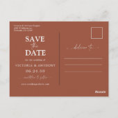 Wildblumen Save the Date mit Foto Postkarte (Rückseite)