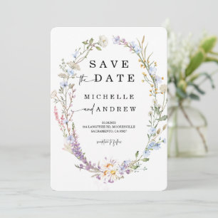 Wildblumen Save-the-Date-Vorlage Einladung
