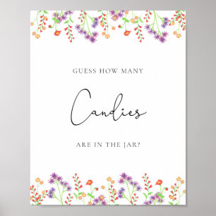 Wildblumen schätzen, wie viele Bonbons es gibt Poster