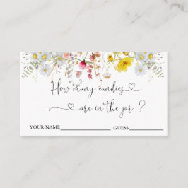 Wildblumen schätzen, wie viele Candies Umschließun Begleitkarte