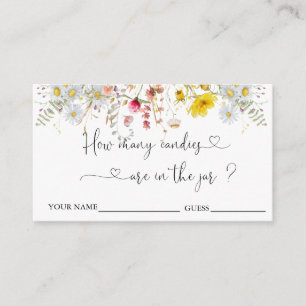 Wildblumen schätzen, wie viele Candies Umschließun Begleitkarte