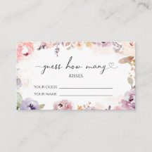 Wildblumen schätzen, wie viele Küsse Bridgame