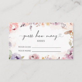 Wildblumen schätzen, wie viele Küsse Bridgame Begleitkarte