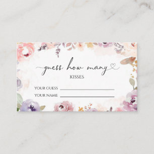 Wildblumen schätzen, wie viele Küsse Bridgame Begleitkarte