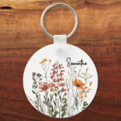 Wildblumen Schlüsselanhänger, Muttertag, Mama Schlüsselanhänger (Vorderseite)