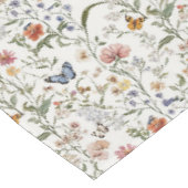 Wildblumen-Schmetterling-Blumengarten Tischdecke (Schrägansicht)