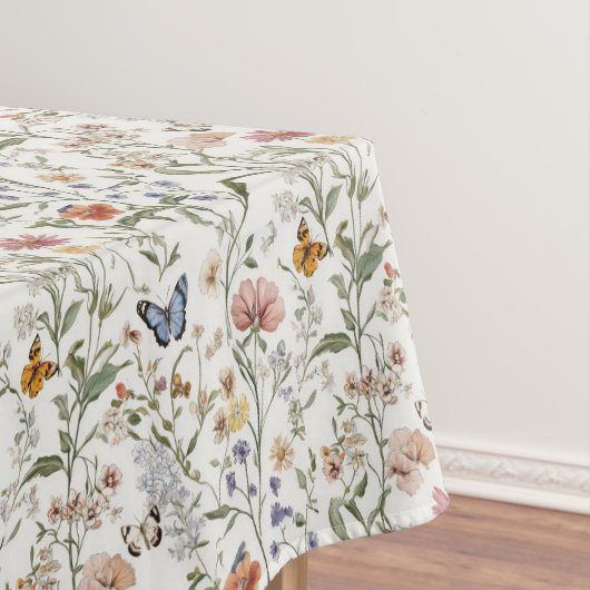 Wildblumen-Schmetterling-Blumengarten Tischdecke (Beispiel)