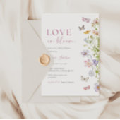 Wildblumen Schmetterling-Liebe im Bloom-Brautparty Einladung