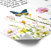 Wildblumen Schmetterlinge 18 Tische Hochzeitssitze Poster (Ecke)