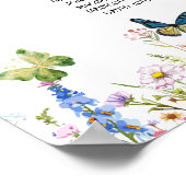 Wildblumen Schmetterlinge 20 Tische Hochzeitssitze Poster (Ecke)