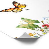 Wildblumen Schmetterlinge 26 Tische Hochzeitssitze Poster (Ecke)