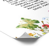 Wildblumen Schmetterlinge 29 Tische Hochzeitssitze Poster (Ecke)
