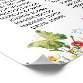 Wildblumen Schmetterlinge 30 Tische Hochzeitssitze Poster (Ecke)
