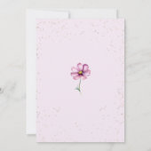 Wildblumen Schmetterlinge Blumenrahmen Brautparty Einladung (Rückseite)