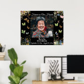 Wildblumen Schmetterlinge feiern Leben Poster (Heimbüro)