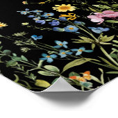 Wildblumen Schmetterlinge feiern Leben Poster (Ecke)