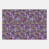 Wildblumen & Schmetterlinge, Geschenkpackung Lila Geschenkpapier Set (Vorderseite)