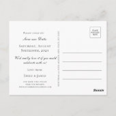 Wildblumen & Schmetterlinge Hochzeit speichern das Postkarte (Rückseite)