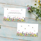 Wildblumen Schmetterlinge Windelwinddusche Begleitkarte