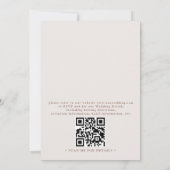 Wildblumen-Schmetterlingsgarten QR-Code-Hochzeit Einladung (Rückseite)