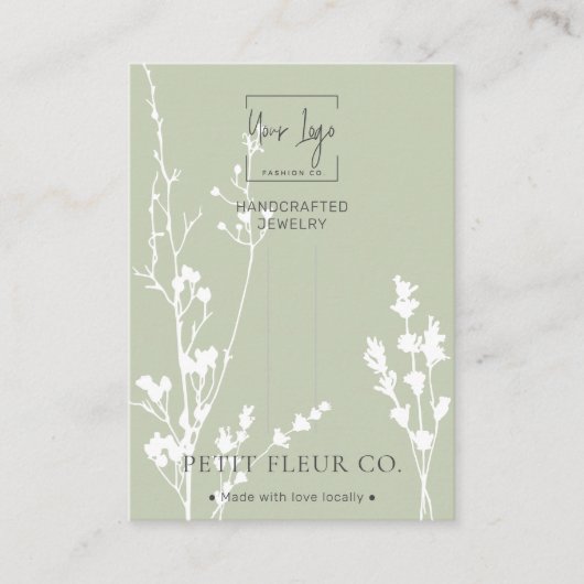 Wildblumen Schmuck-Haarschnitt-Display-Karte Telefonnummerkarte (Vorderseite)