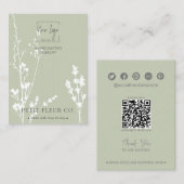 Wildblumen Schmuck-Haarschnitt-Display-Karte Telefonnummerkarte (Vorne/Hinten)