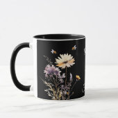 Wildblumen schwarz gelb 50 fabelhafte Geburtstage Tasse (Links)