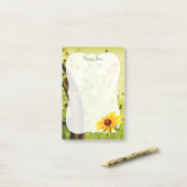 Wildblumen - Schwarz-mit Augen Susans Blumenfotogr Post-it Klebezettel (Auf Schreibtisch)