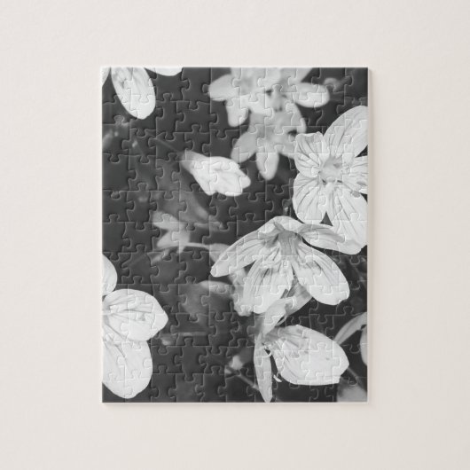 Wildblumen Schwarz/Weiß Puzzle (Vertikal)